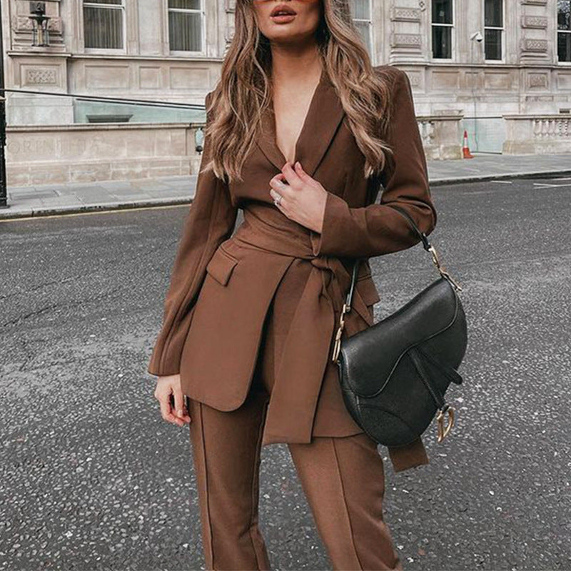 autumn New Fashion Suit Two-Piece Set Blazer