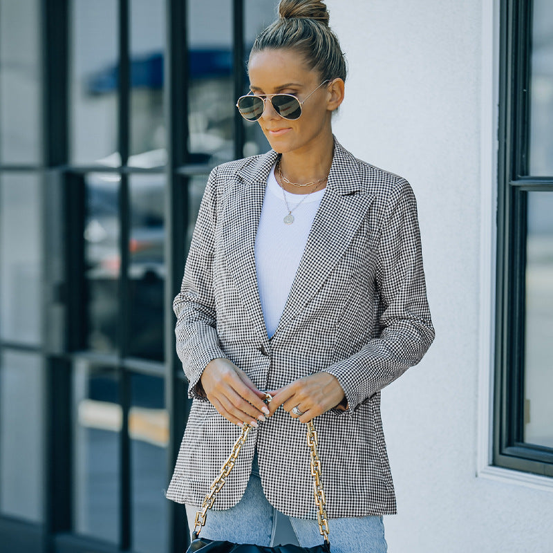 Cárdigan de otoño e invierno para mujer, abrigo de manga larga con cuello tipo Polo, pequeño