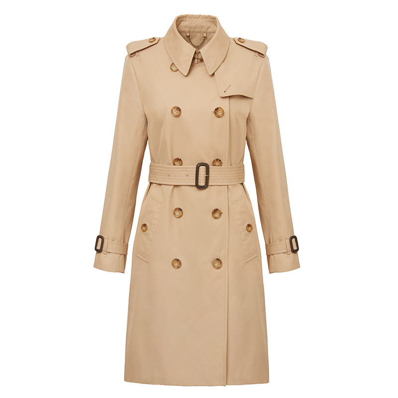 Trench-coat kaki mi-long Element pour femme, trench-coat assorti pour le bureau, dix ans toujours