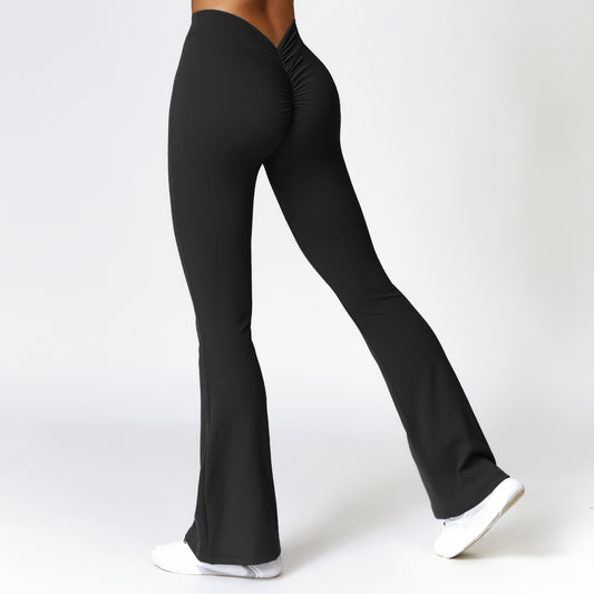 Pantalon de Yoga à fond cloche pour levage des hanches, Fitness pour femmes