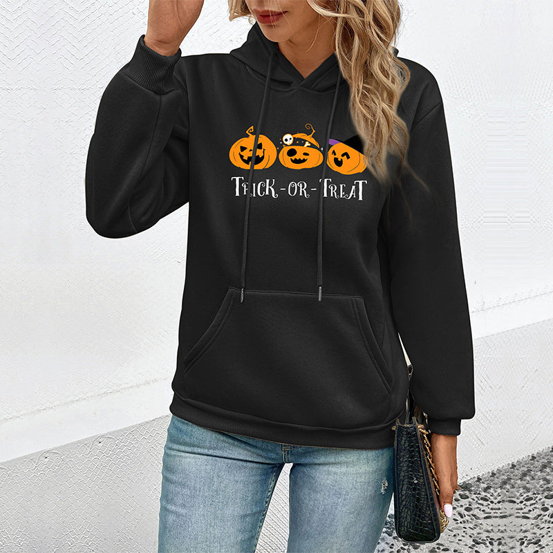 Suéter estampado de Halloween para mujer, ropa de otoño