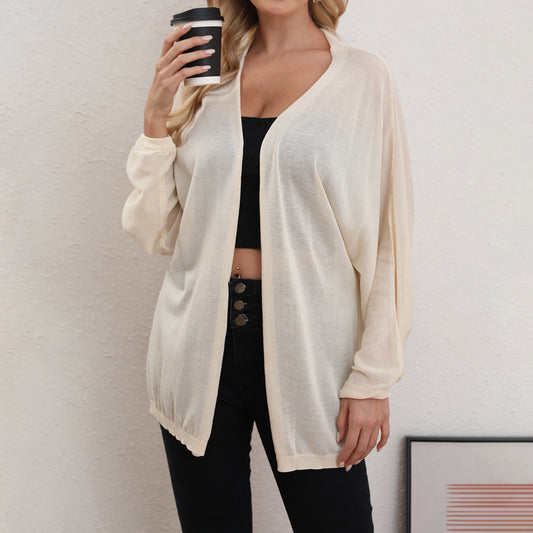 Women Clothing Women Knitted Thin Cardigan Top Daily Casual Sweater Women Top Coat