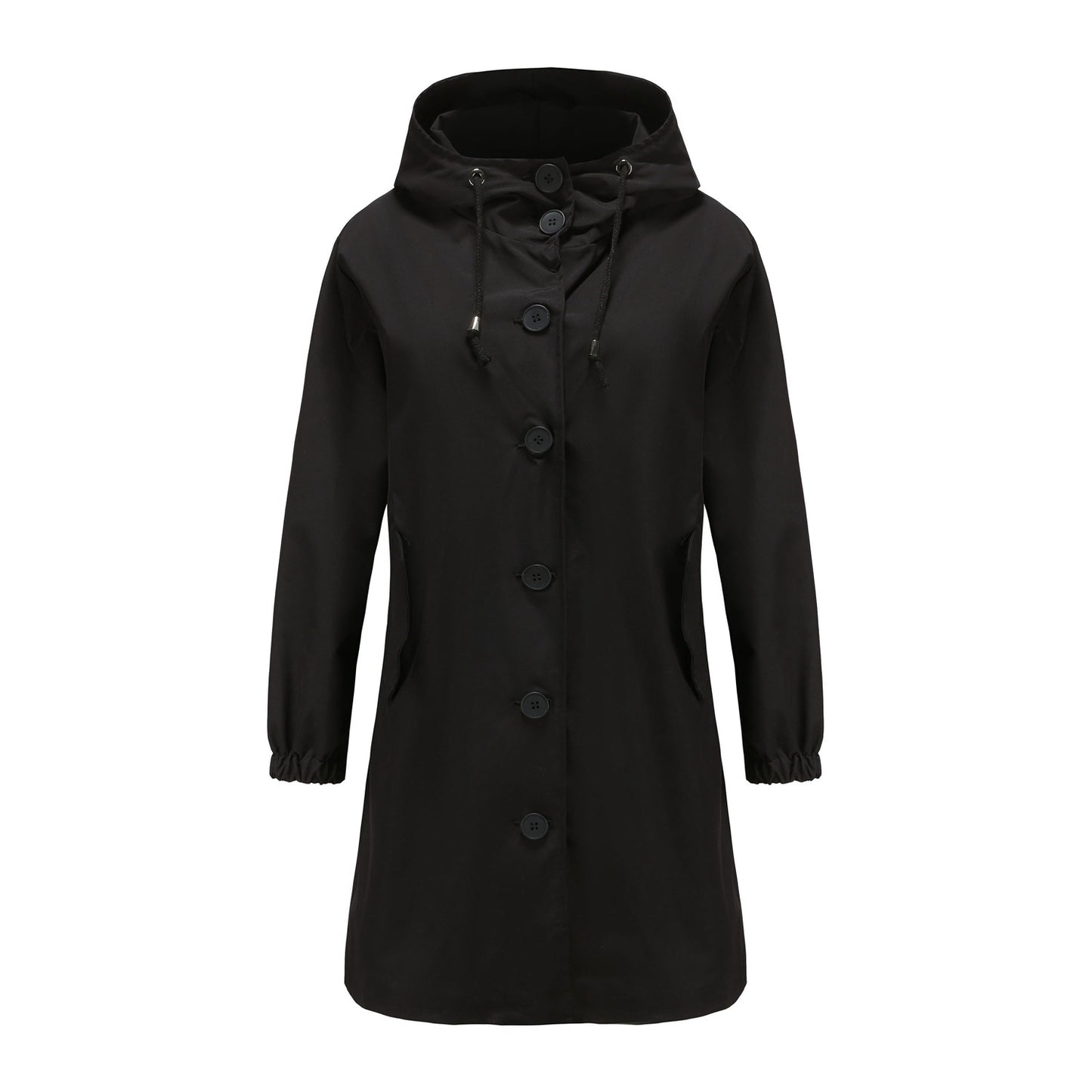 Otoño Invierno impermeable Anorak mujer Casual abrigo largo mujer suelta talla grande gabardina al aire libre