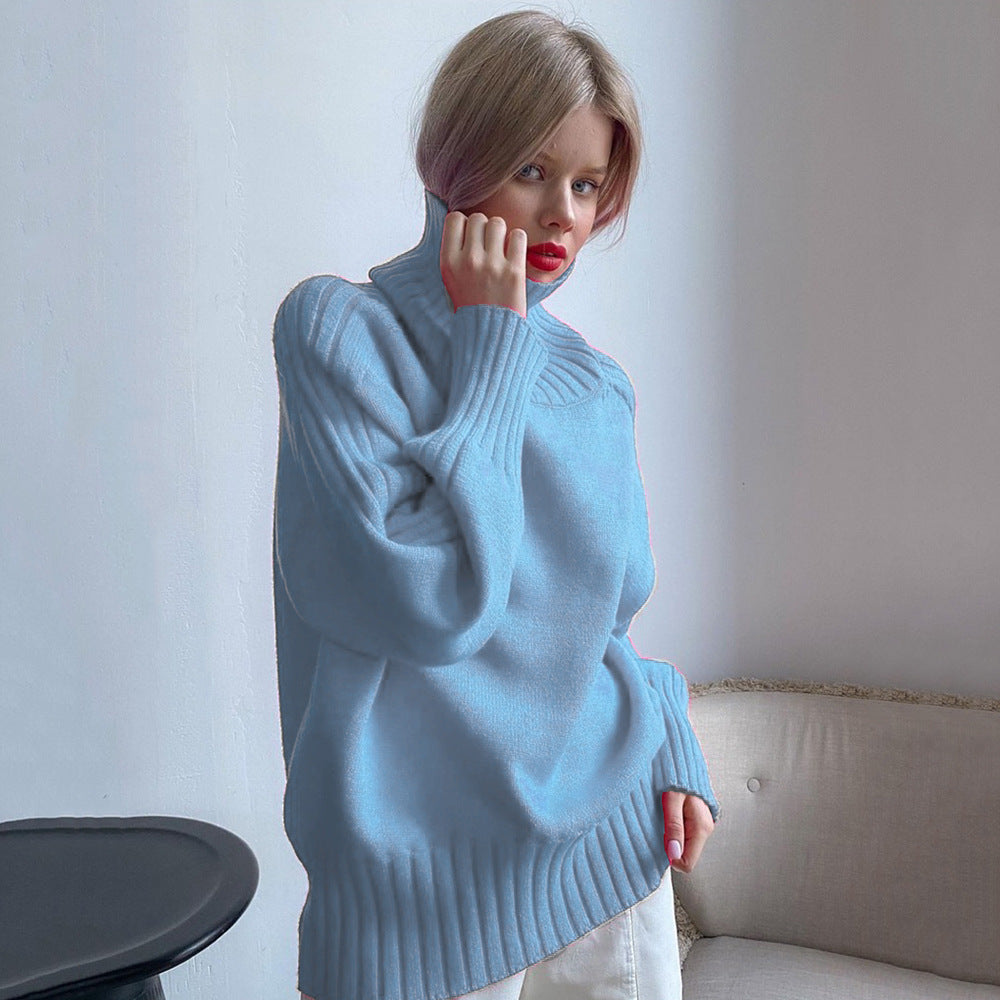 Vêtements pour femmes Haut de couleur unie Pull classique simple