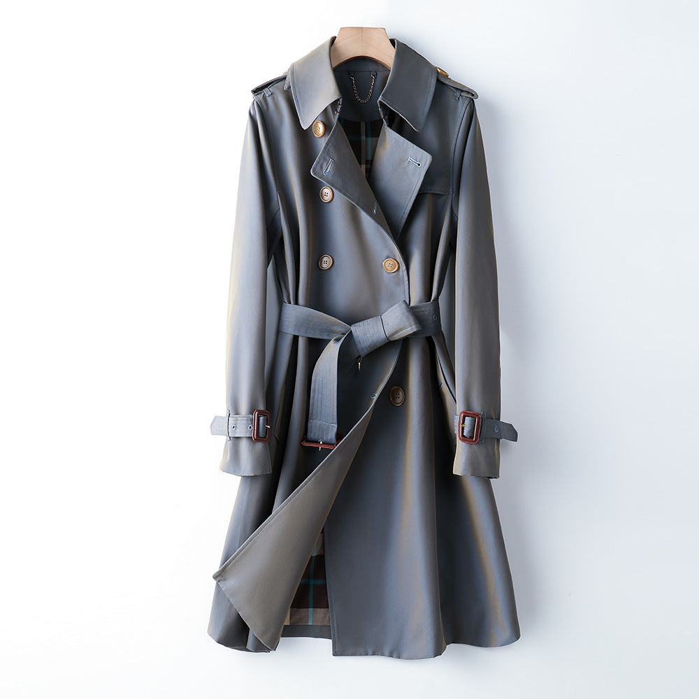 Element Long Trench Coat pour femmes printemps automne caméléon Trench Coat pour femmes élégant britannique Double boutonnage