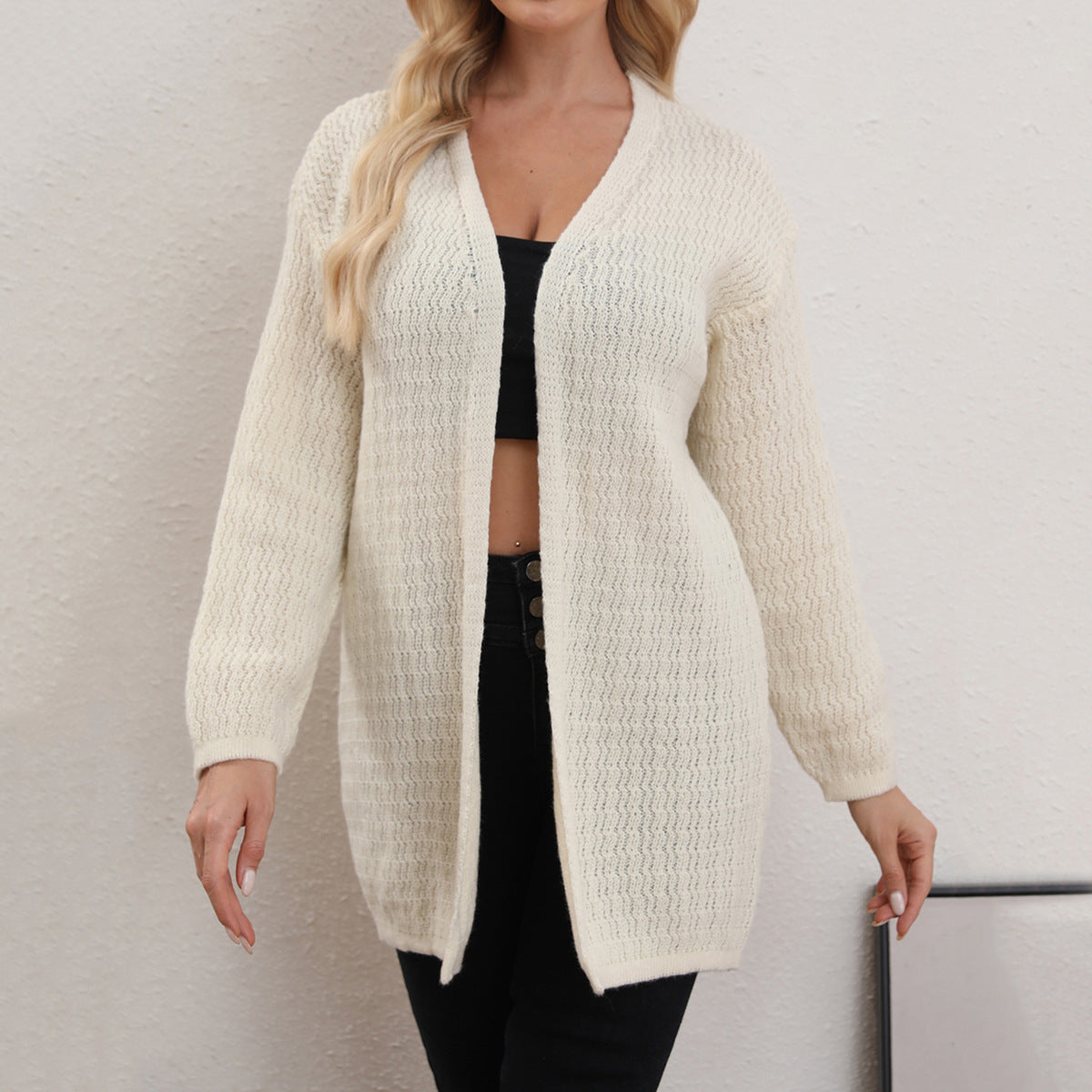 Women weater Cardigan Knitted Thin Coat Casual Women Top Autumn Winter