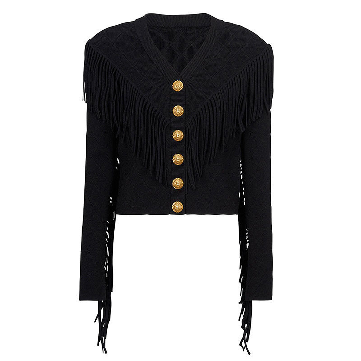 Goods Spring Autumn High Quality Knitwear Long Sleeve V Neck Tassel Cardigan Top Woolen Coat Women