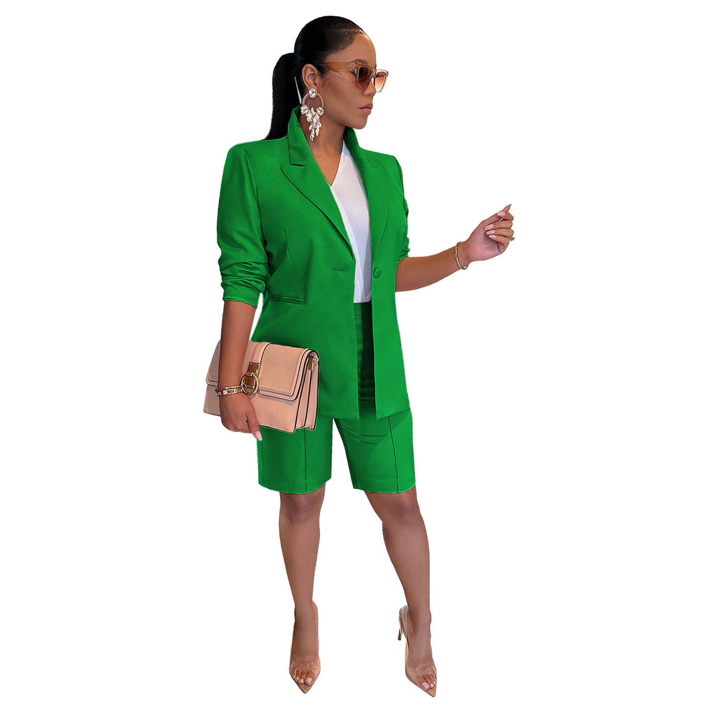 Vêtements pour femmes Blazer Shorts Costume deux pièces Printemps Été Costume décontracté