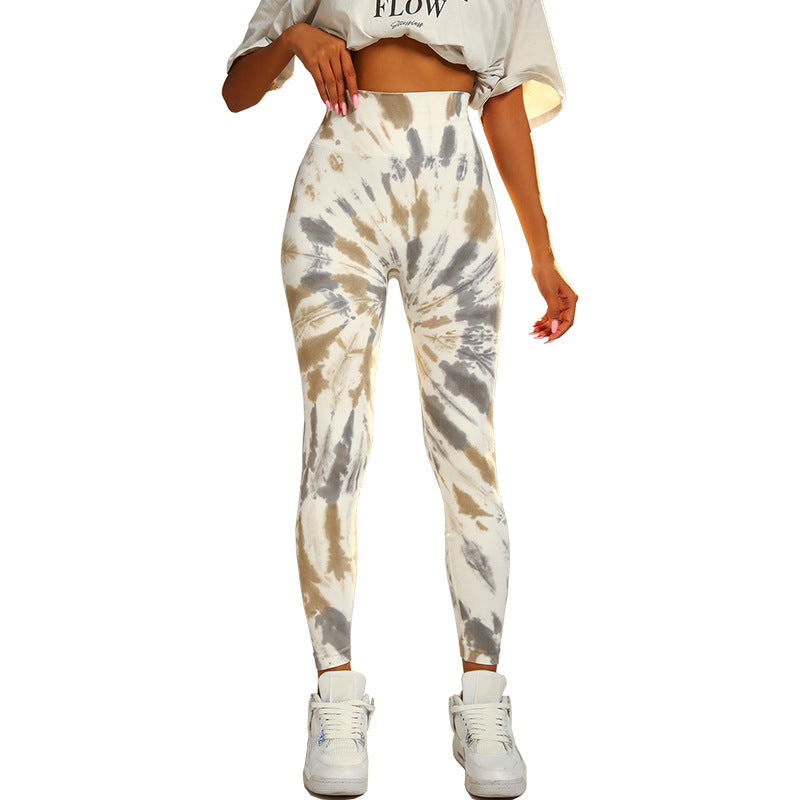 Women's Seamless Tie-dye Print Yoga Pants