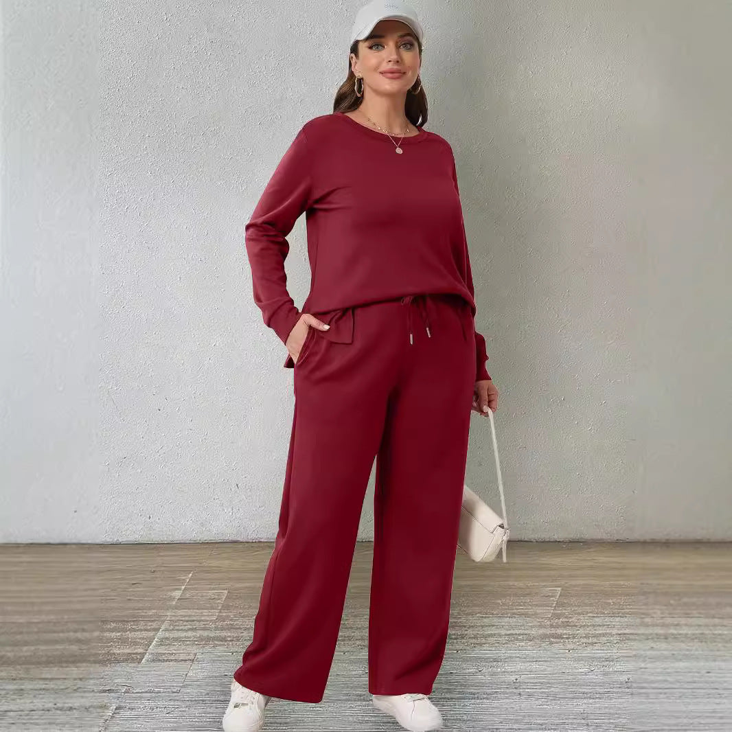 Ensemble deux pièces décontracté pour femme, pantalon à manches longues et confortable, automne et hiver