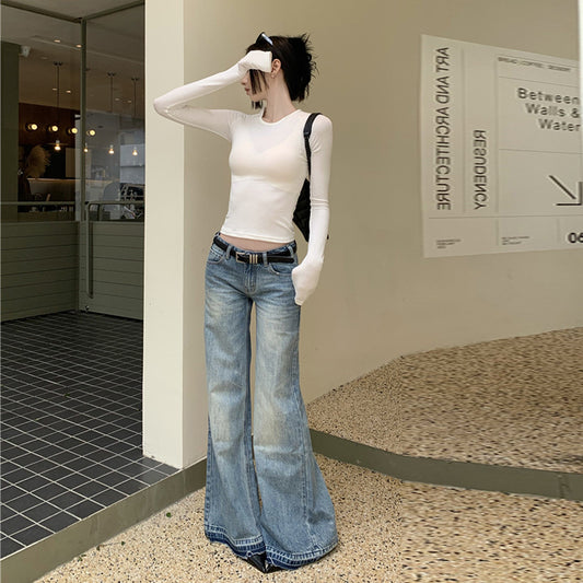 Pantalon en jean taille haute américain