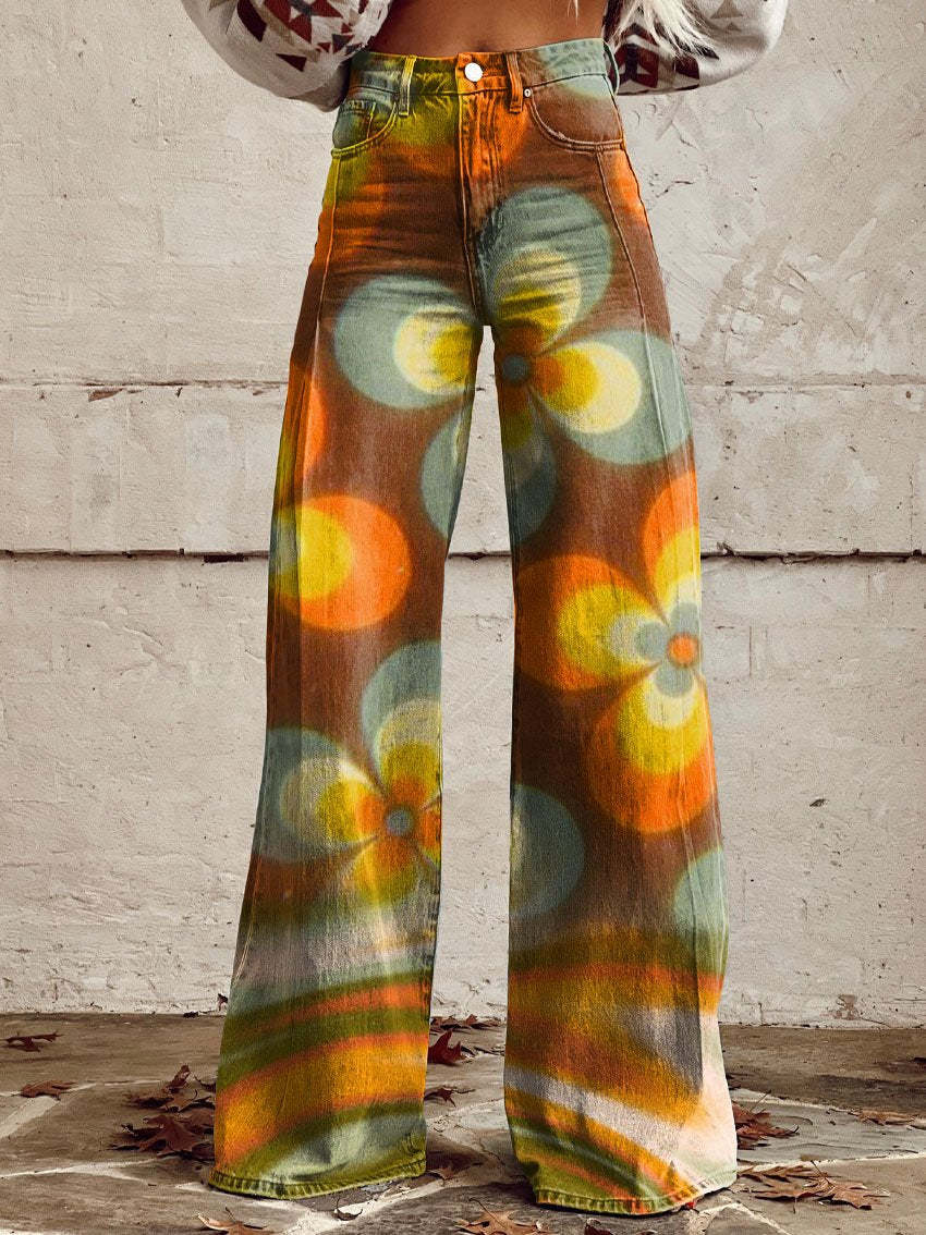 Women's Printed Plus Size Casual Pants