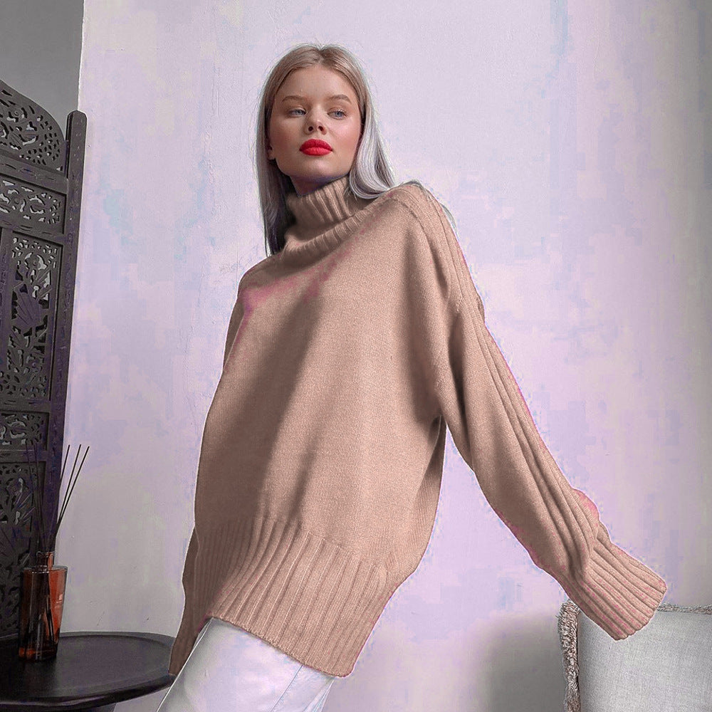 Vêtements pour femmes Haut de couleur unie Pull classique simple