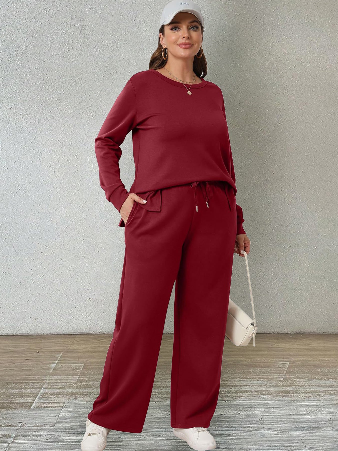 Ensemble deux pièces décontracté pour femme, pantalon à manches longues et confortable, automne et hiver