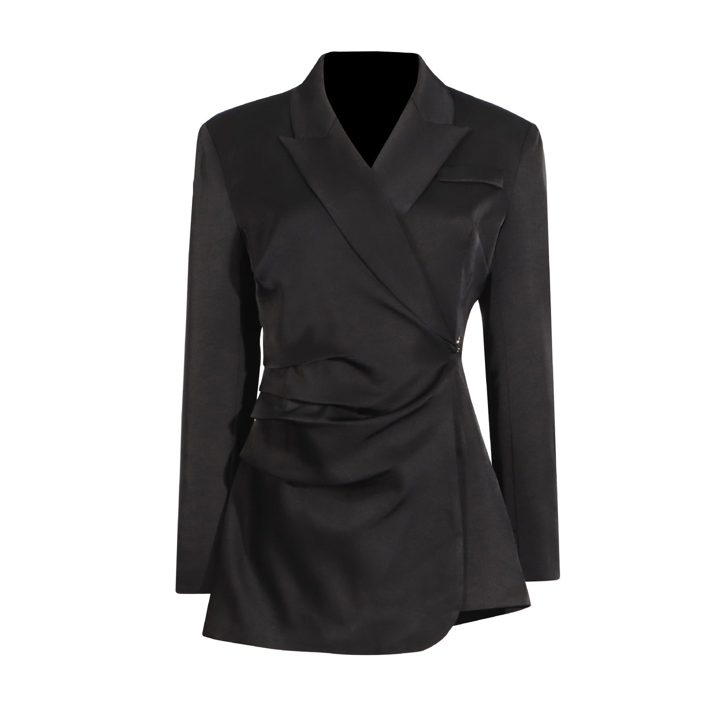 Blazer à la mode pour femme, petit blazer noir à manches longues et de haute qualité, pour l'automne