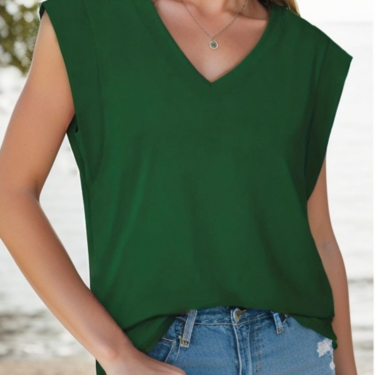 Women's Loose V-neck Bottoming Shirt Top