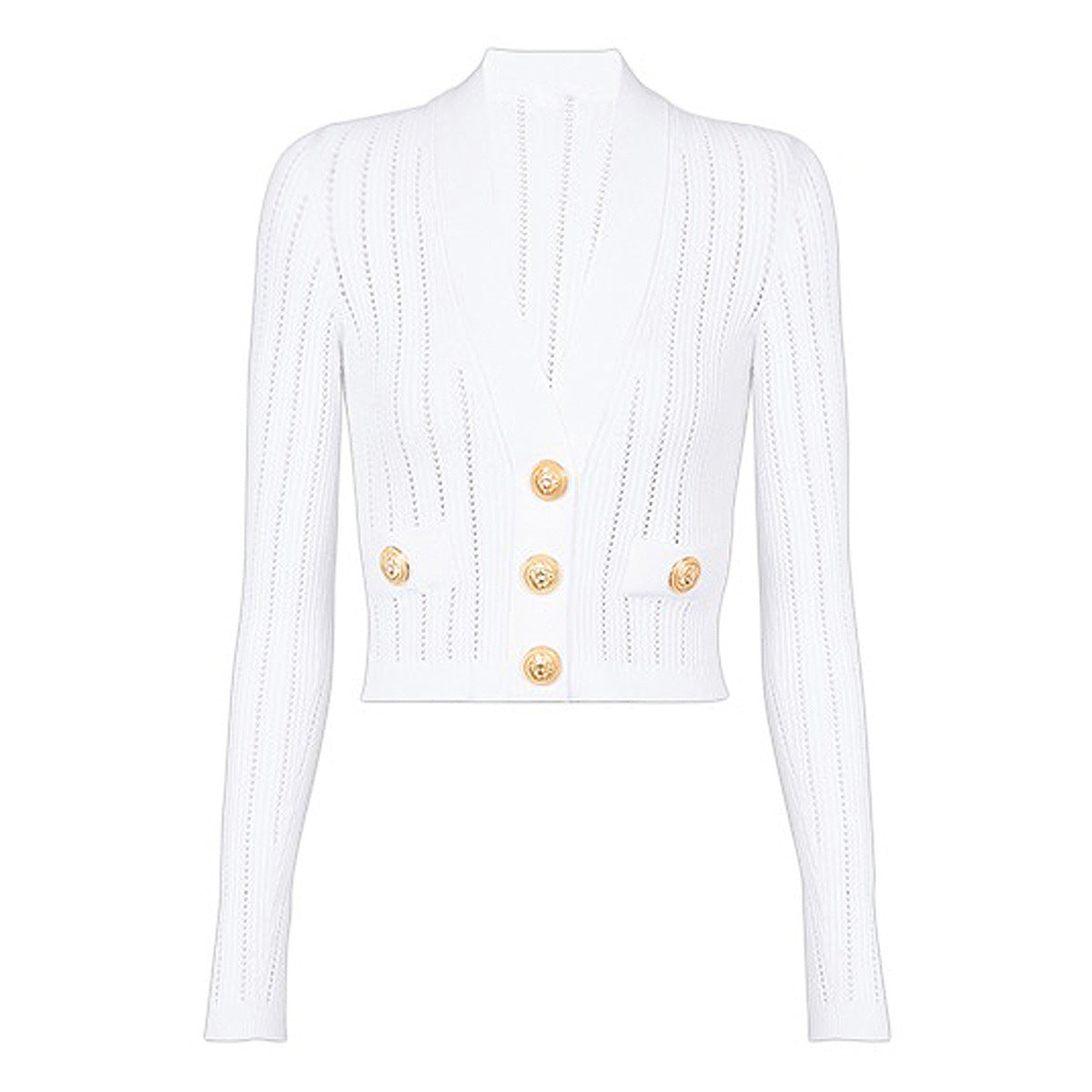 Cardigan en laine pour femme, veste classique de haute qualité, tricot, printemps-automne