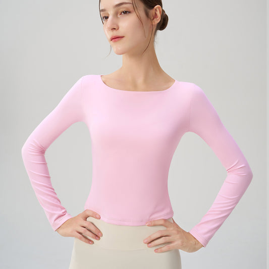 Maillot de corps d'automne et d'hiver pour femme, haut de sport à manches longues, vêtements de fitness, de course, de Pilates, de yoga