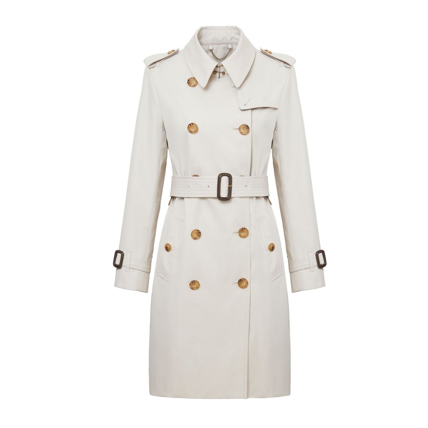 Trench-coat kaki mi-long Element pour femme, trench-coat assorti pour le bureau, dix ans toujours