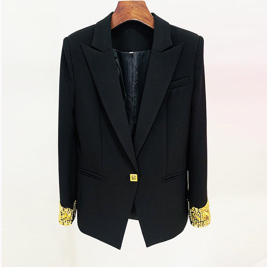 Goods Stars Cuff Heavy Industry Beads One Button Mid-Length Blazer