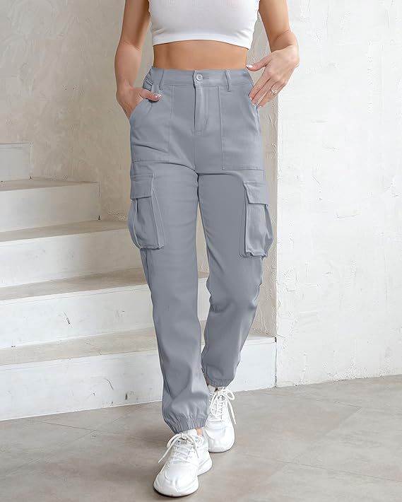 European And American Style Women Casual High Waist Jogging Overalls