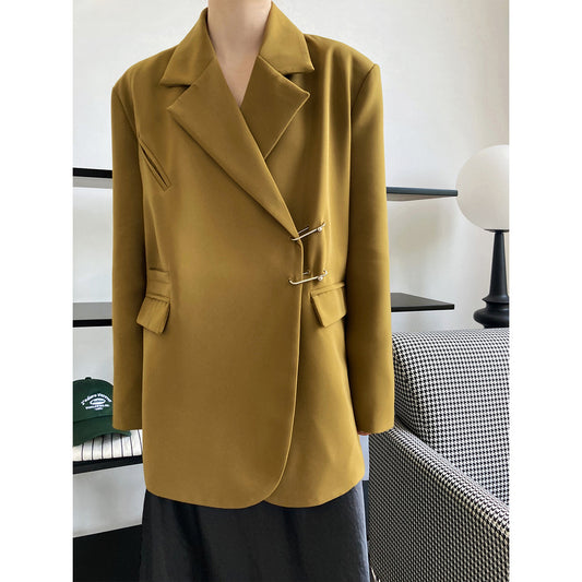 Autumn Elegant High Grade Profile Pin Blazer Top for Women