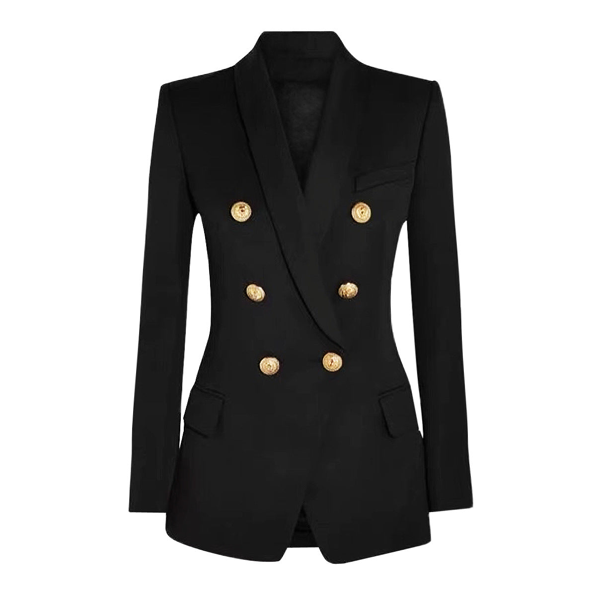 Primavera otoño mujeres avanzadas clásico verde fruta cuello Blazer alta calidad