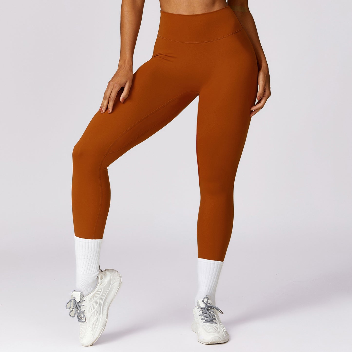 Zechuang pantalon de yoga skinny à séchage rapide, ventre brossé