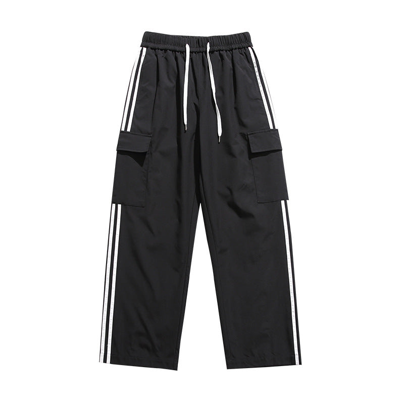 Thin Pocket Casual Straight-leg Loose Cargo Pants