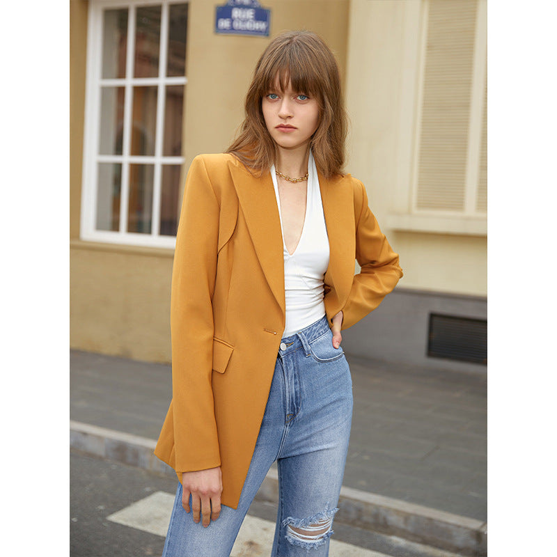 Design Casual Office Women Loose Profile Blazer