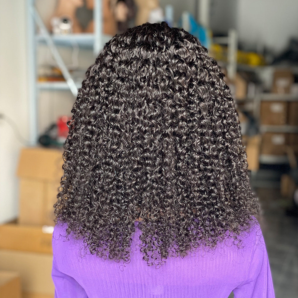 200 perruques de cheveux humains bouclés avec bandeau