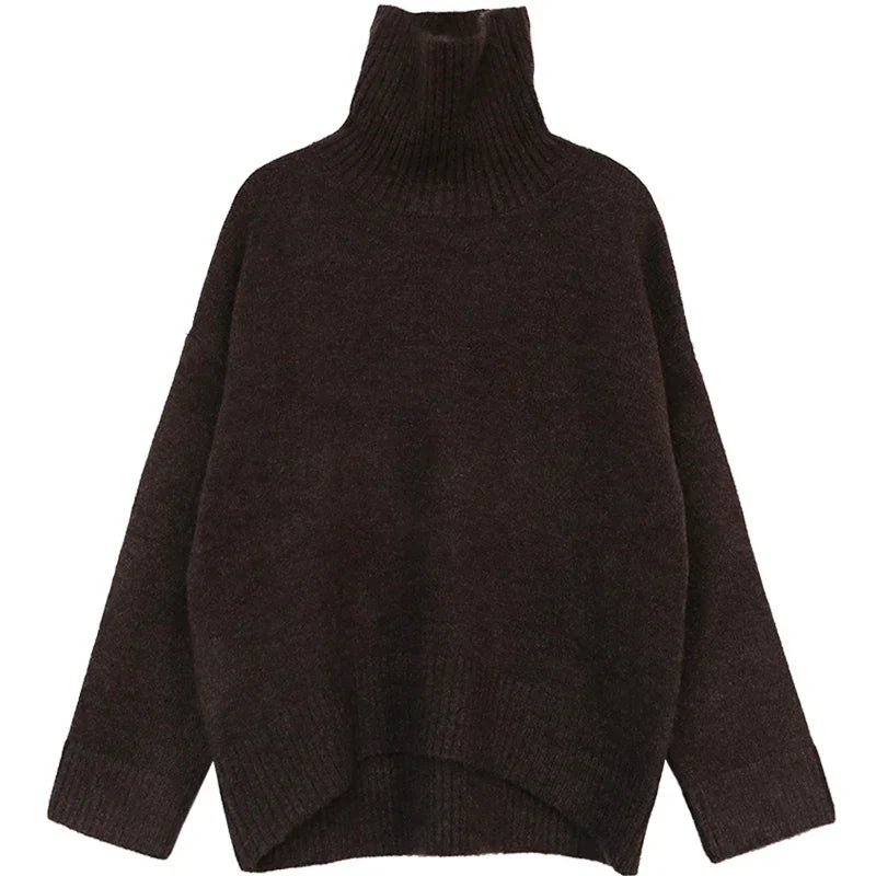 CHIC VEN – pull coréen à col roulé pour femme, ample, chaud, résistant, tricot, basique, hauts féminins, automne hiver 2022