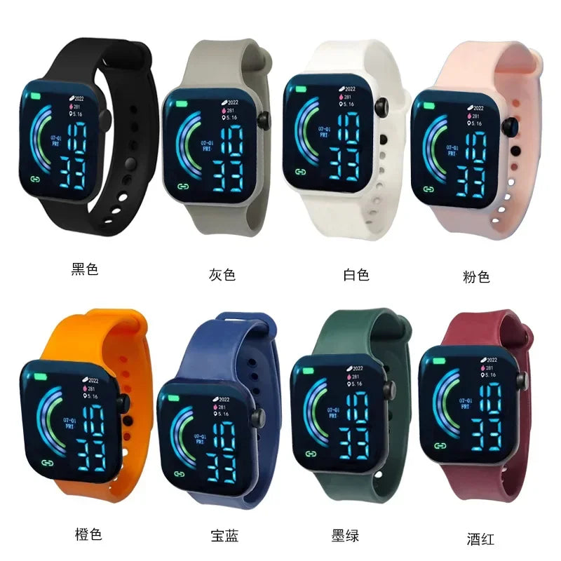 Reloj electrónico desechable para hombres, reloj digital Wowen para niños, reloj de pulsera electrónico LED, relojes deportivos impermeables, no recargables