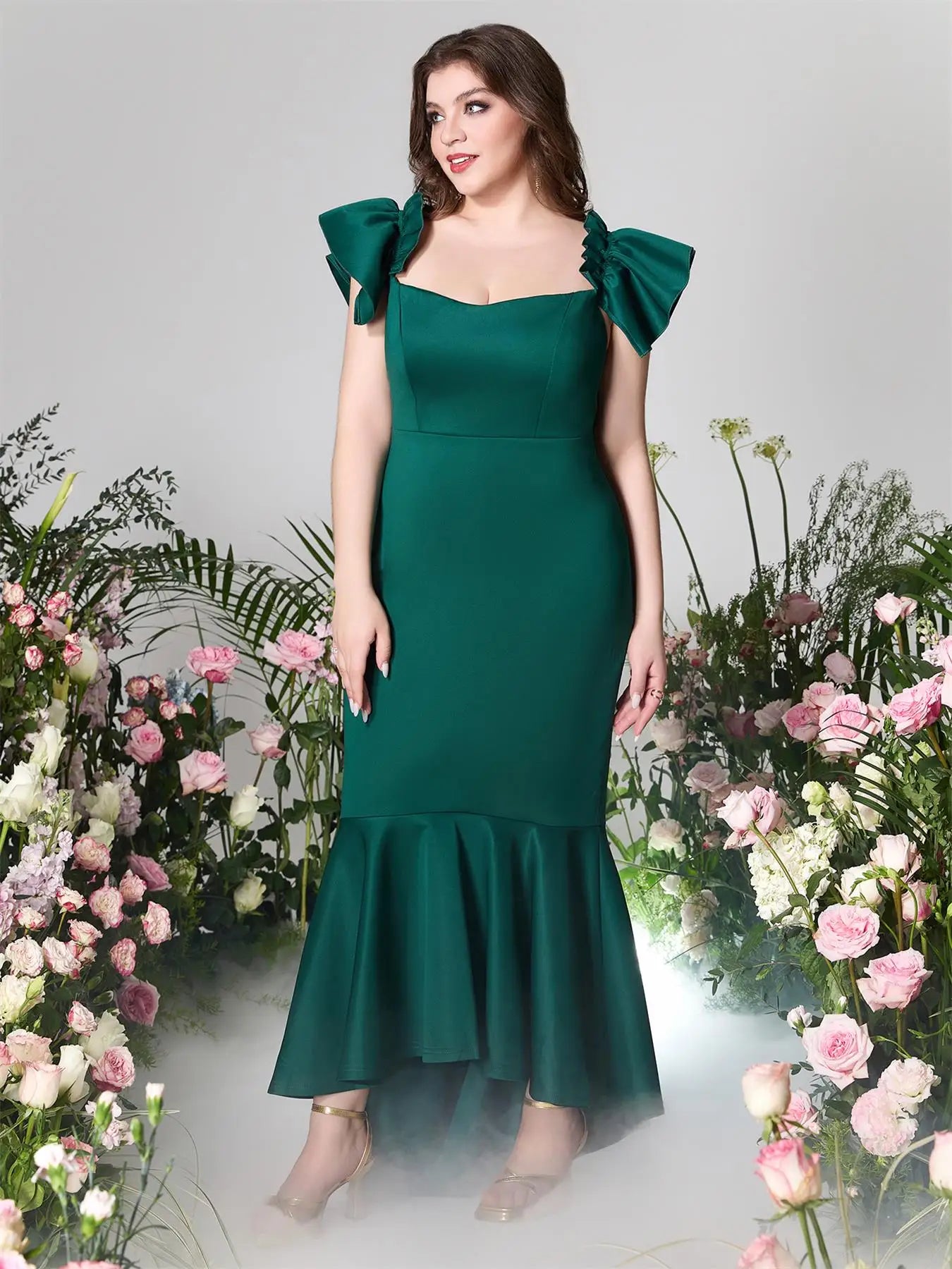 Robe tubulaire en queue de poisson, grande taille, couleur unie, jupe longue, nouveau Style élégant et polyvalent, robe de soirée pour Banquet, 2024