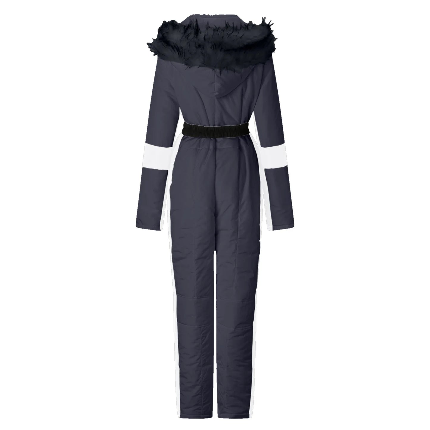 Traje de esquí de invierno para mujer, monos impermeables cálidos para nieve, mono de esquí para deportes al aire libre, ropa de Snowboard de una pieza con Cuello de piel