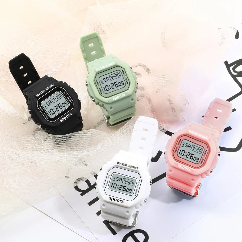 Montres électroniques pour femmes hommes bracelet en Silicone or Rose robe transparente montre-bracelet numérique LED horloge de Sport Relogio Feminino