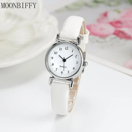 Haute qualité marque montre à Quartz dames mode petit cadran montre décontractée bracelet en cuir montre-bracelet pour les femmes Relojes Para Mujer