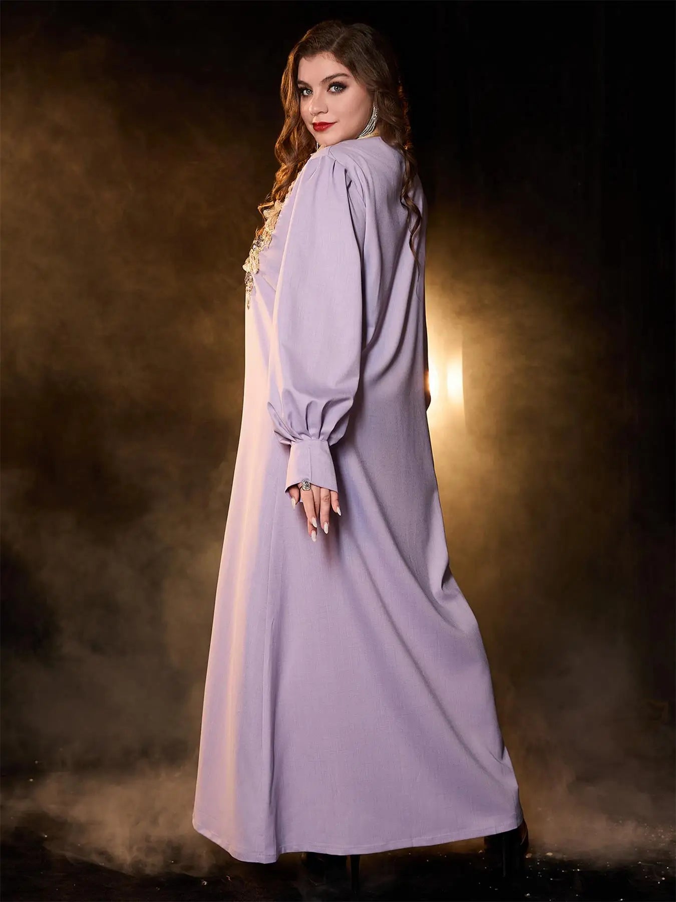 Robe arabe à manches longues et col en U pour femmes, vêtements de Ramadan, Design rétro, mode élégante, grande taille, Abaya, robe islamique turque saoudienne