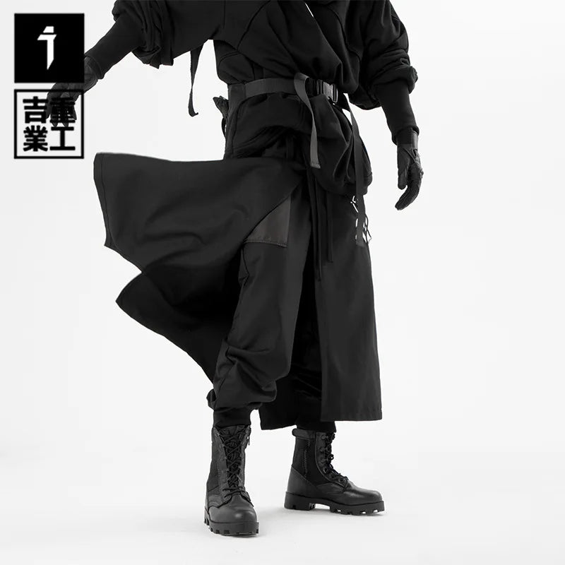 11 BYBB'S DARK Functional Robe Skirt Pants 2023 Autumn Tactical Skirt Joggers Pant Men Outdoor Hip Hop Streetwear Trouser Y2K