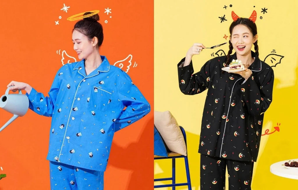 2 pièces ensemble Jin's Home vêtements bons jours pyjama costume haut Long pantalon costume décontracté surdimensionné survêtement pas cher unisexe ensemble pour femmes homme