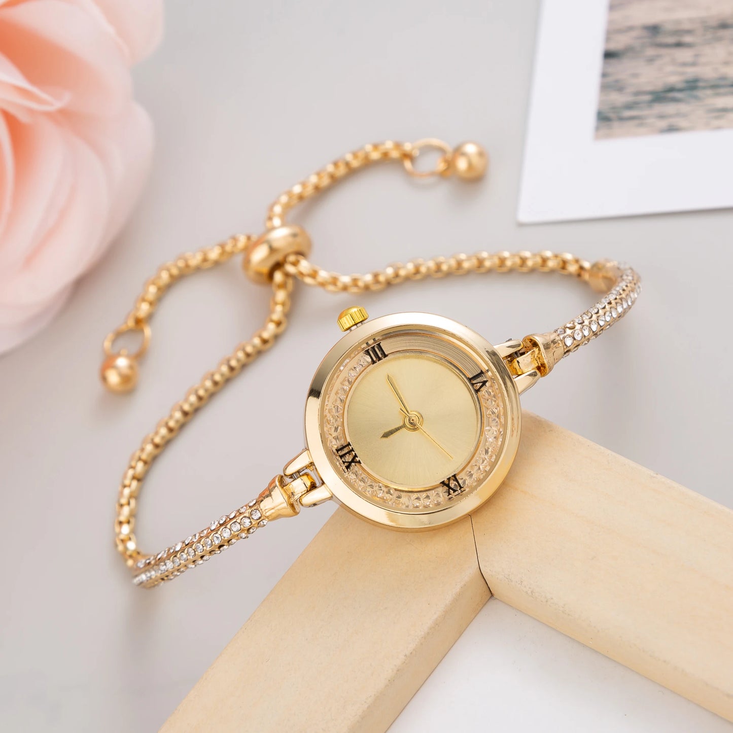 Reloj de pulsera de acero bonito para mujer, relojes de pulsera de cuarzo de lujo a la moda con esfera pequeña, reloj de pulsera Popular elegante para mujer 2023