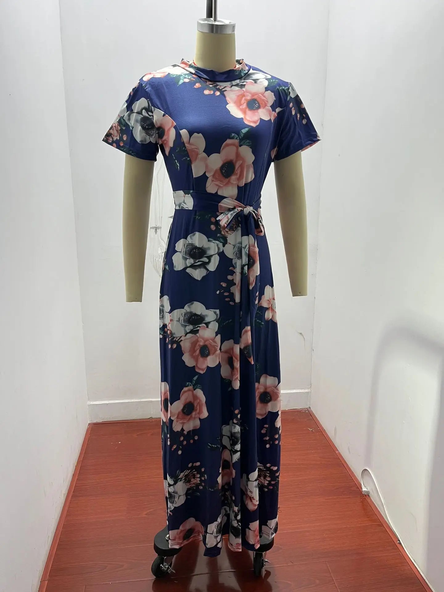 Grande robe trapèze à manches courtes pour femmes, imprimé floral européen et américain, nouvelle collection automne 2023