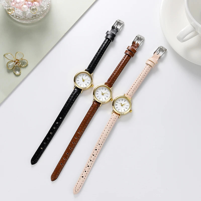 2023 Simple femmes montres petite ronde fille ceinture montres Quartz montres montre pour femme cadeau Reloj Para Mujer femmes montre