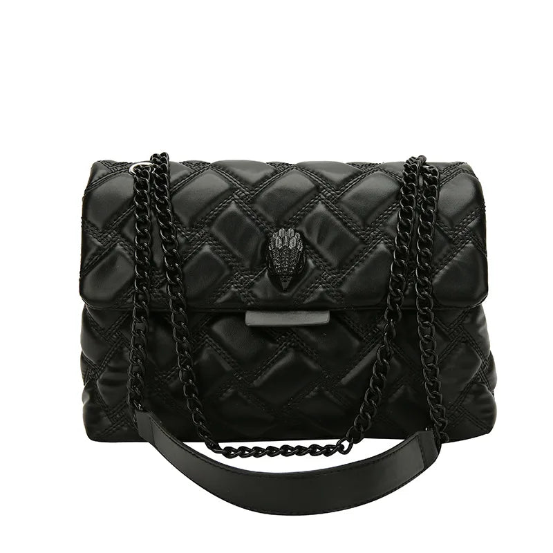 Kurt Geiger-Bolso con cadena de control de diamante para mujer, bandolera de un hombro con tapa, bolsos de diseñador Y2K, 2023