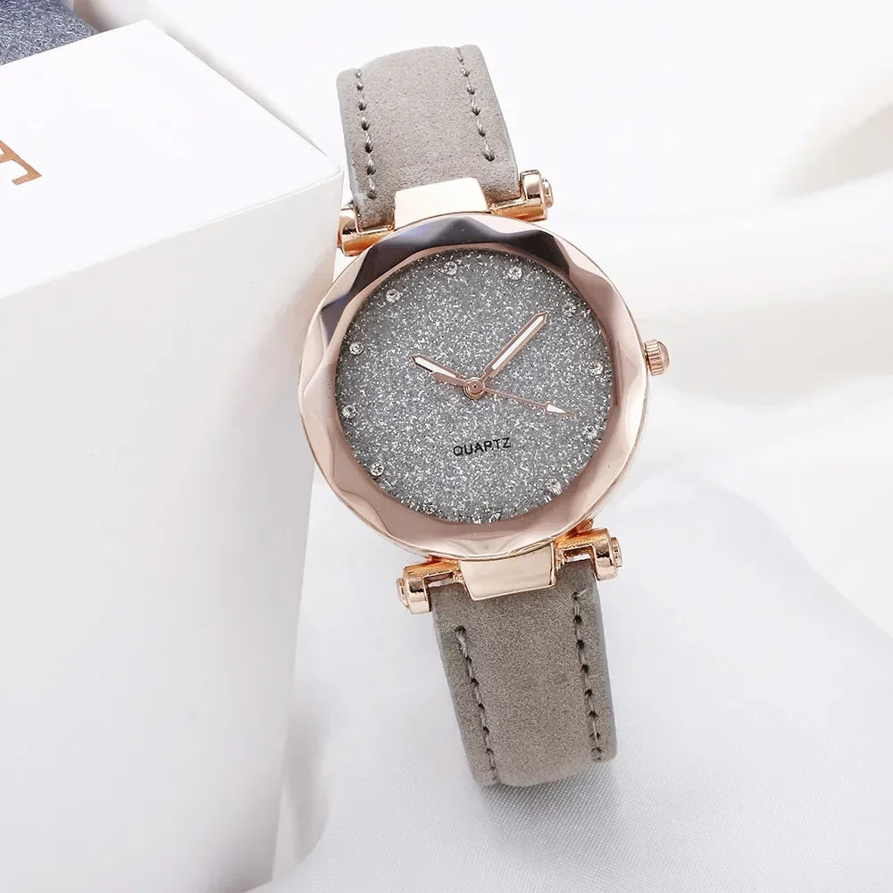 Femmes montre à Quartz rose décontracté mode étoile ciel strass dames montres d'affaires montre-bracelet romantique cadeau de noël Relogios