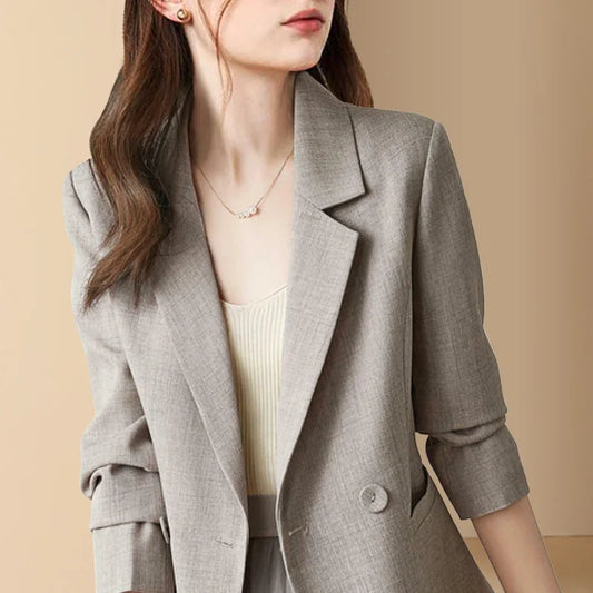 Casual Fashion Suit Spring 2023 New Women’s Clothing Blazer Jacket Mesh Half Body Skirt Two-piece Set for Female Office Lady New