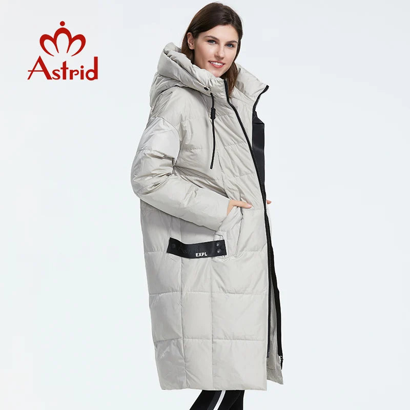 Astrid-Chaqueta de plumón para mujer, ropa holgada, prendas de vestir exteriores de calidad con capucha, abrigo de invierno de estilo moderno, AR-7038, novedad de invierno de 2022