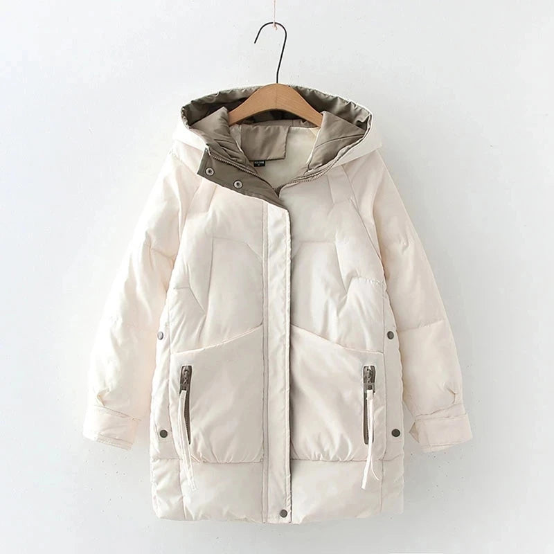 Doudoune chaude et épaisse à capuche en coton pour femme, Parka longue rembourrée, surdimensionnée 3XL, manteau ample en coton, nouvelle collection hiver 2023