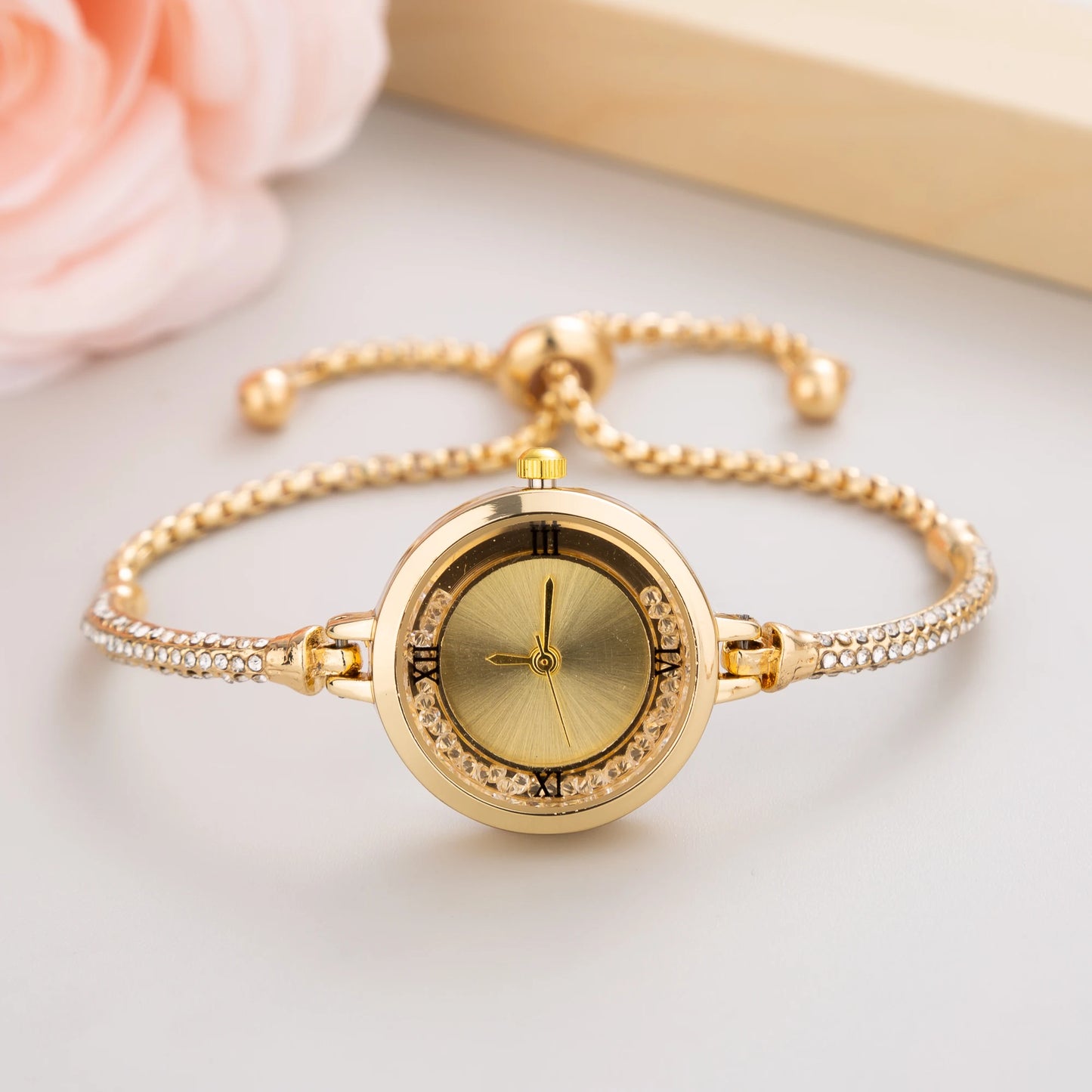 Reloj de pulsera de acero bonito para mujer, relojes de pulsera de cuarzo de lujo a la moda con esfera pequeña, reloj de pulsera Popular elegante para mujer 2023