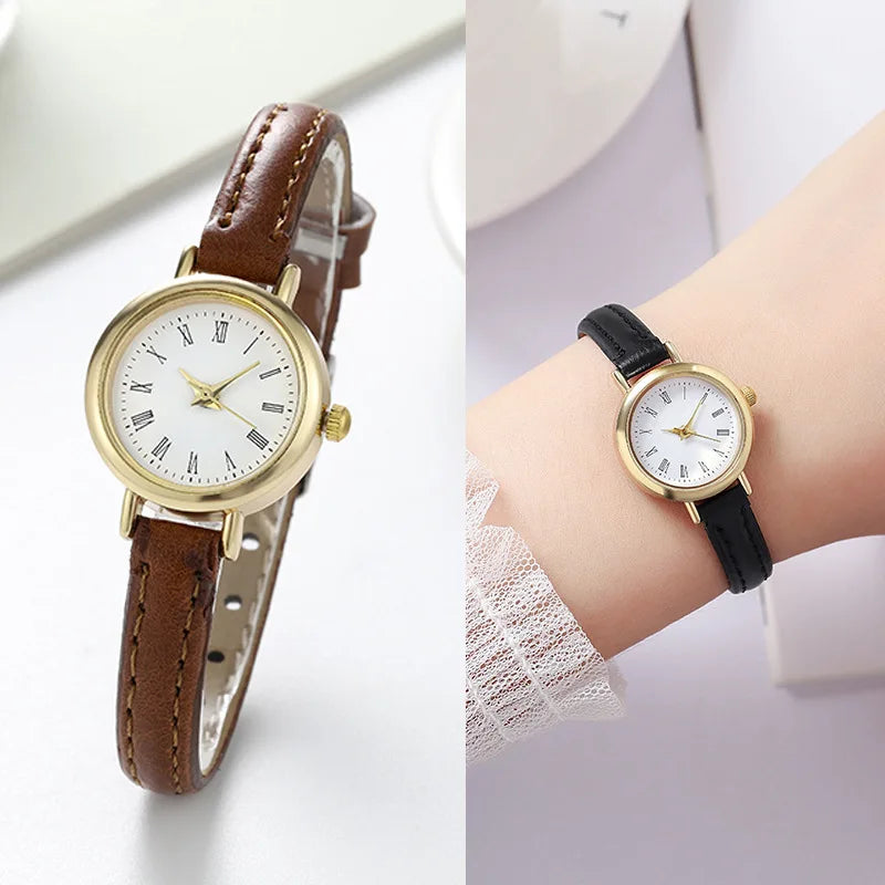 2023 Simple femmes montres petite ronde fille ceinture montres Quartz montres montre pour femme cadeau Reloj Para Mujer femmes montre